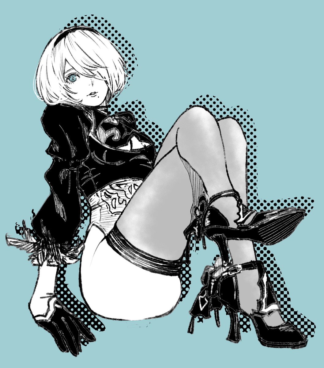 ヨルハ二号B型 「#今年も残りわずかなので今年一番伸びた絵を貼る こちらの2Bさんでした。初めてこ」|えいぶのイラスト