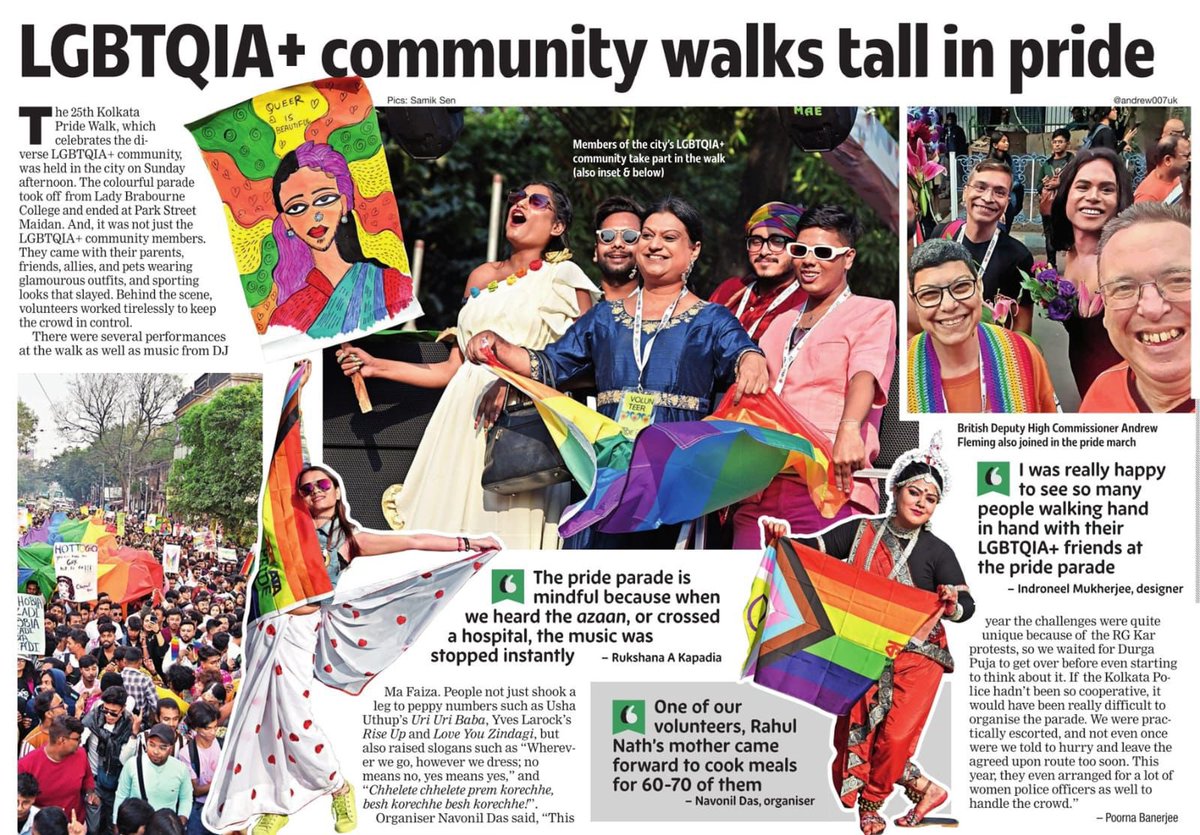 Great and very prompt coverage of Asia’s oldest Pride Walk by <a href="/timesofindia/">The Times Of India</a> as #KolkataPride turns 25!
