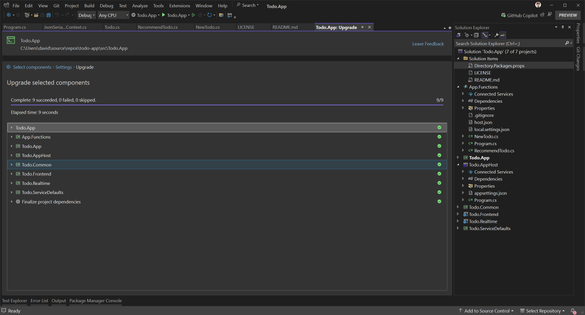 davidpine7's tweet image. 🤓 I recently learned that @VisualStudio supports a new Upgrade mode, where you can opt-in to Central Package Management (CPM). This is a lot cleaner in my opinion in terms of version management, and it&apos;s now easy to upgrade:

#dotnet #nuget