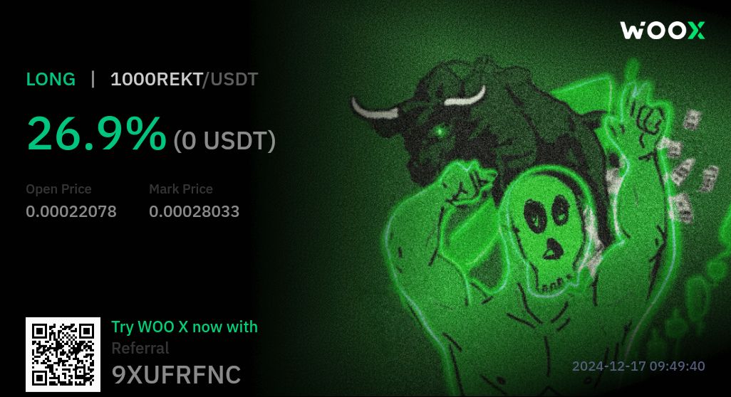 Keep calm and buy $REKT on <a href="/_WOO_X/">WOO X</a> 💎✨