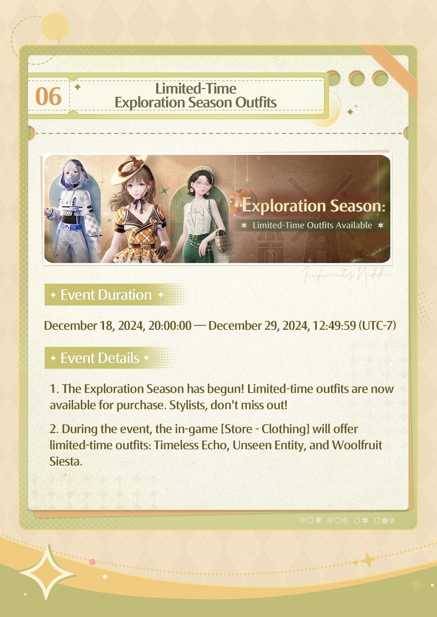 Version 1.0 Exploration Season | Companion's Day
Companion's Day kicks off on December 18!

Scrub-a-Dub-Dub-Dub!
Stylists, check out the latest event details now!

——
The Coziest Open-World Game
Infinity Nikki Available Now!
➤ Download Now: infinitynikki.onelink.me/P6fe/18mhpj2z
➤ Join us on