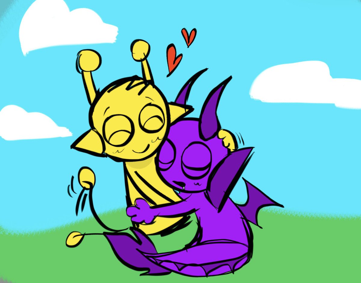 dirbwain's tweet photo. If you guys have been wondering how Durple and I have been... He's been sleeping alot more lately! ! 💛

( #sprunki ) https://t.co/pN9T4HwDz3