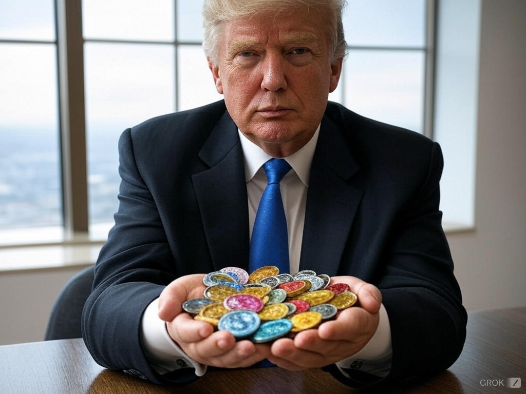 Are we 100% certain Donald Trump won't be stockpiling any other crypto asset besides Bitcoin?

Is there a chance of an Ethereum stockpile?
Is there a chance of an XRP stockpile?

What coins does Trump like?