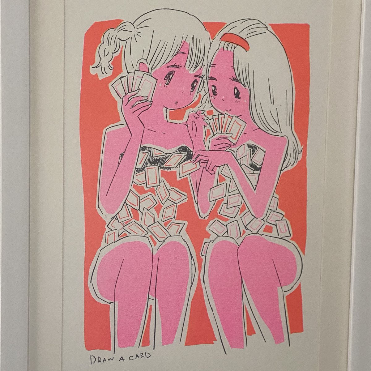 「プリント作品はリソグラフのものが2種類(ピンク&amp;オレンジ、ブルー&イエロ」|青木俊直:Toshinao Aokiのイラスト