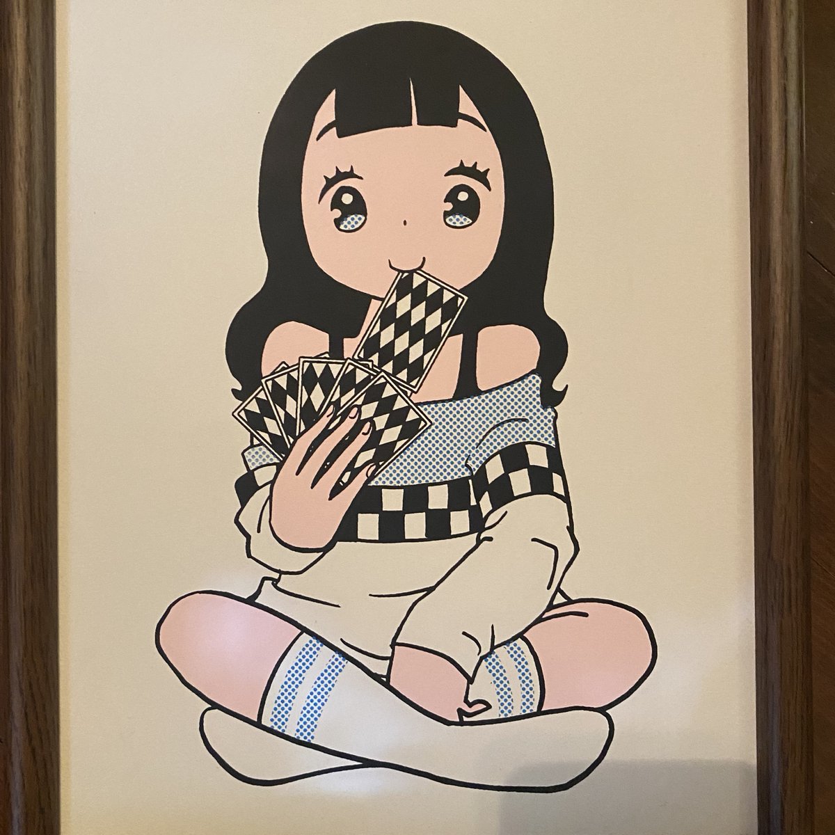 「プリント作品はリソグラフのものが2種類(ピンク&amp;オレンジ、ブルー&イエロ」|青木俊直:Toshinao Aokiのイラスト