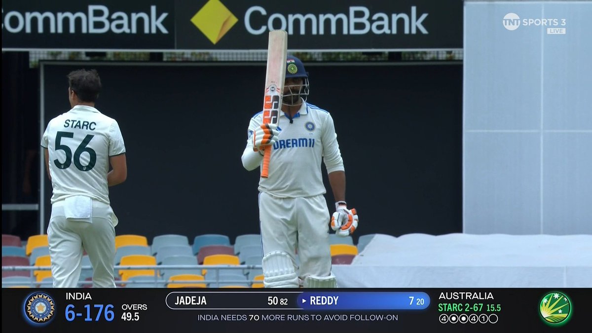 THE BATTING AVERAGE OF JADEJA IN AUSTRALIA IS 56.50 🤯