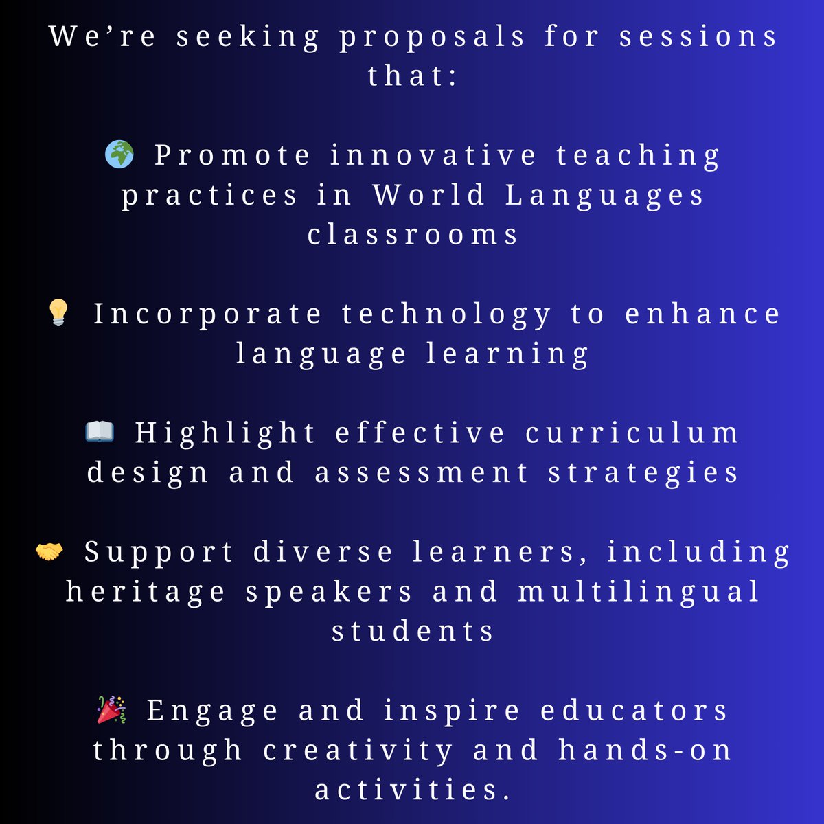 Are you passionate @ World Languages education &amp; have innovative ideas, successful strategies, &amp; fresh approaches to inspire &amp; engage learners? Share your expertise at the MFLA Spring Conference!
📅 Date: March 15, 2025
📍 Location: Worcester Technical HS
Application coming soon