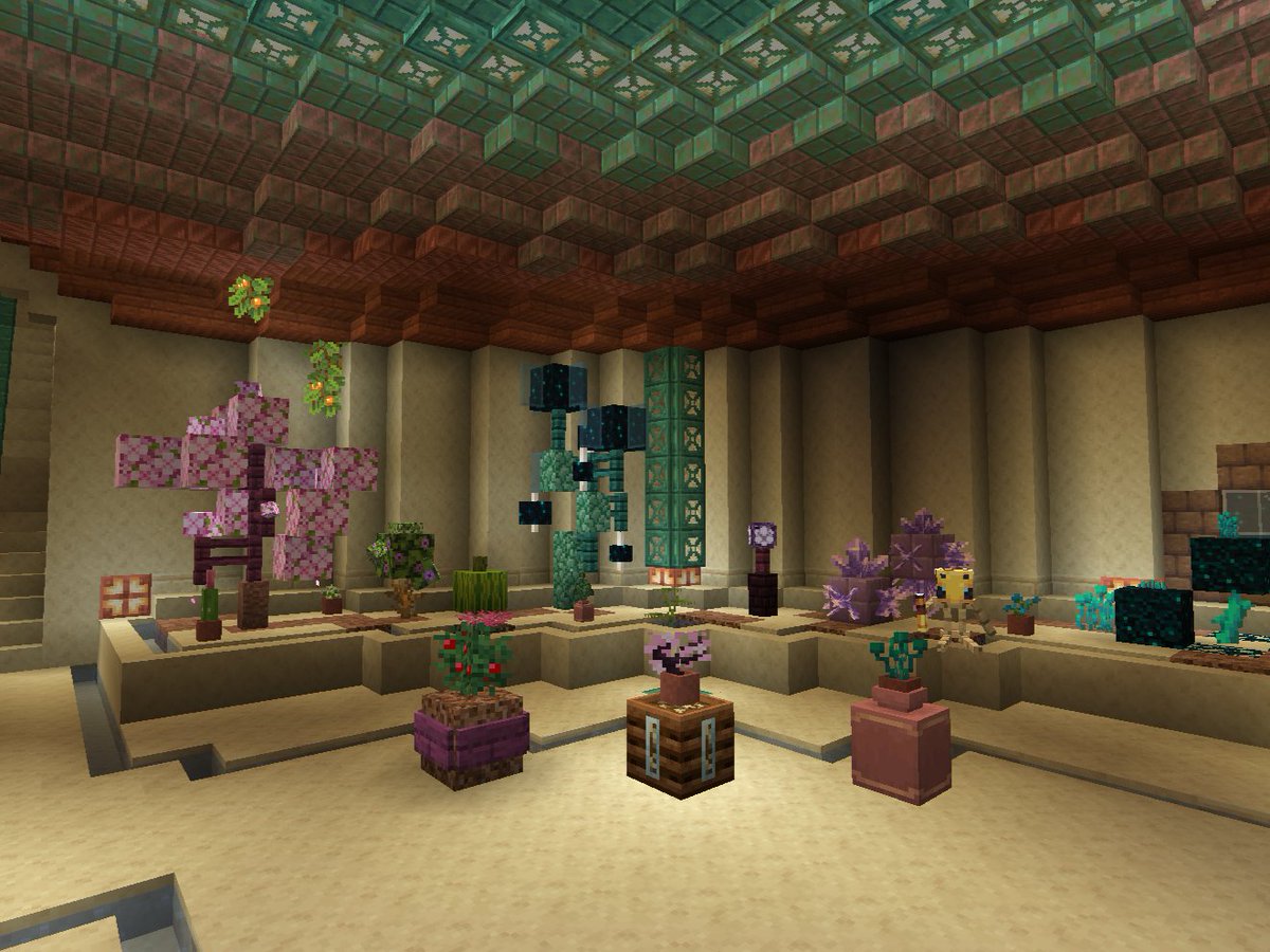 Just_LuPi_'s tweet photo. Coming up with different plants and flowerpots for a very special room with the help of armour stands. Inspired by Nausicaä of the Valley of the Wind. https://t.co/m62qQyjxsf