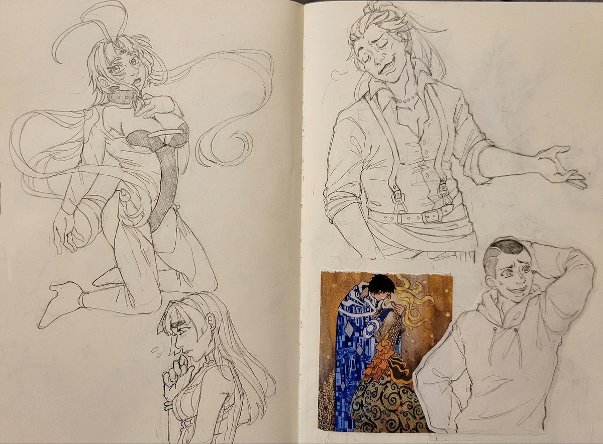 BJeleren's tweet photo. Finally cracking in to my new sketchbook. Kaito and The Wanderer are here, as usual~ https://t.co/6Sucvt2M8o