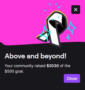 my community is just the greatest 🫂 

we managed to raise over $2000 during the <a href="/Twitch/">Twitch</a> #TogetherForGood campaign for <a href="/rspca_vic/">RSPCA Victoria</a> 💛

i am so grateful &amp; blown away at the immense generosity &amp; support

&amp; i am so so happy it’s all going towards such an amazing &amp; impactful cause. ❤️‍🩹