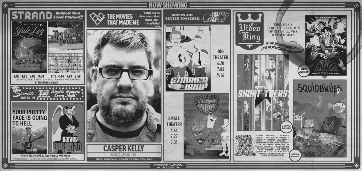 Our pod The Movies That Made Me returns with a returning guest! Yule Log 2 helmer <a href="/heyCasperKelly/">Casper Kelly</a> joins hosts <a href="/joshuarolson/">Josh Olson</a> &amp; <a href="/joe_dante/">Joe Dante</a> for his first full episode! Today, Casper programs intriguing thematic triple &amp; quadruple bills!

moviesthatmademe.com/podcast/casper…