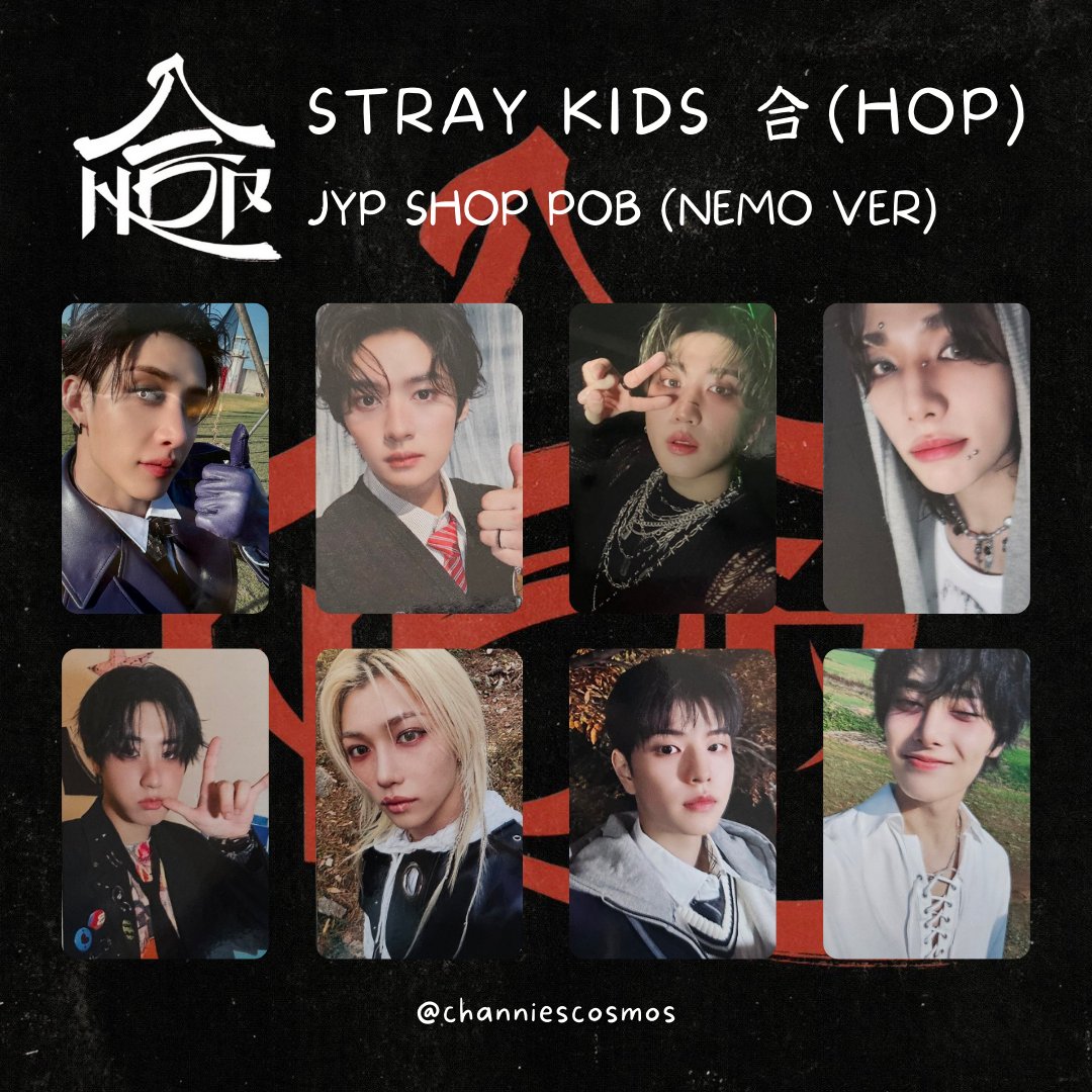 stray kids 合 hop ot8jyp shop nemo version pob photocard template !!
