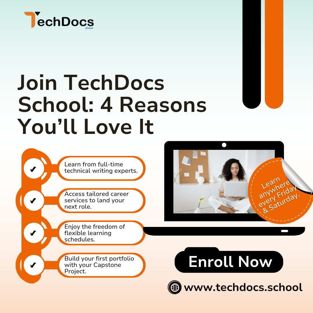 TechDocsSchool's tweet image. Build your skills, grow your confidence, and launch your career in #tech #documentation. Learn from experts, work on real projects, and connect with a supportive community that helps you succeed.
Start your journey now! 🔥
👉 Enroll Today and Take the First Step now…