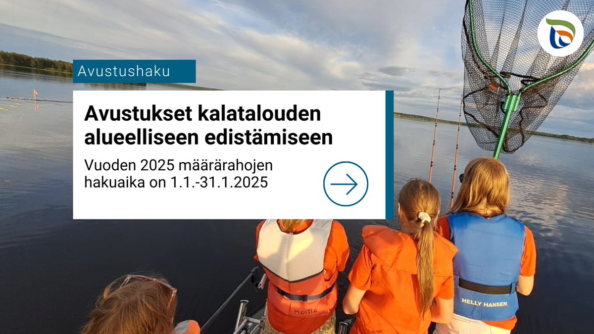 Elinvoimakeskus's tweet photo. Avustukset kalatalouden alueelliseen edistämiseen ovat haettavana 1.1.2025 alkaen. ELY-keskusten kalatalousviranomaiset myöntävät erityisavustuksia  alueellisiin kalatalouden edistämishankkeisiin sekä yleisavustuksia kalatalousaluetoimintaan.  

Lue lisää: https://t.co/SWrltcQx8c https://t.co/c19eQFJPGR