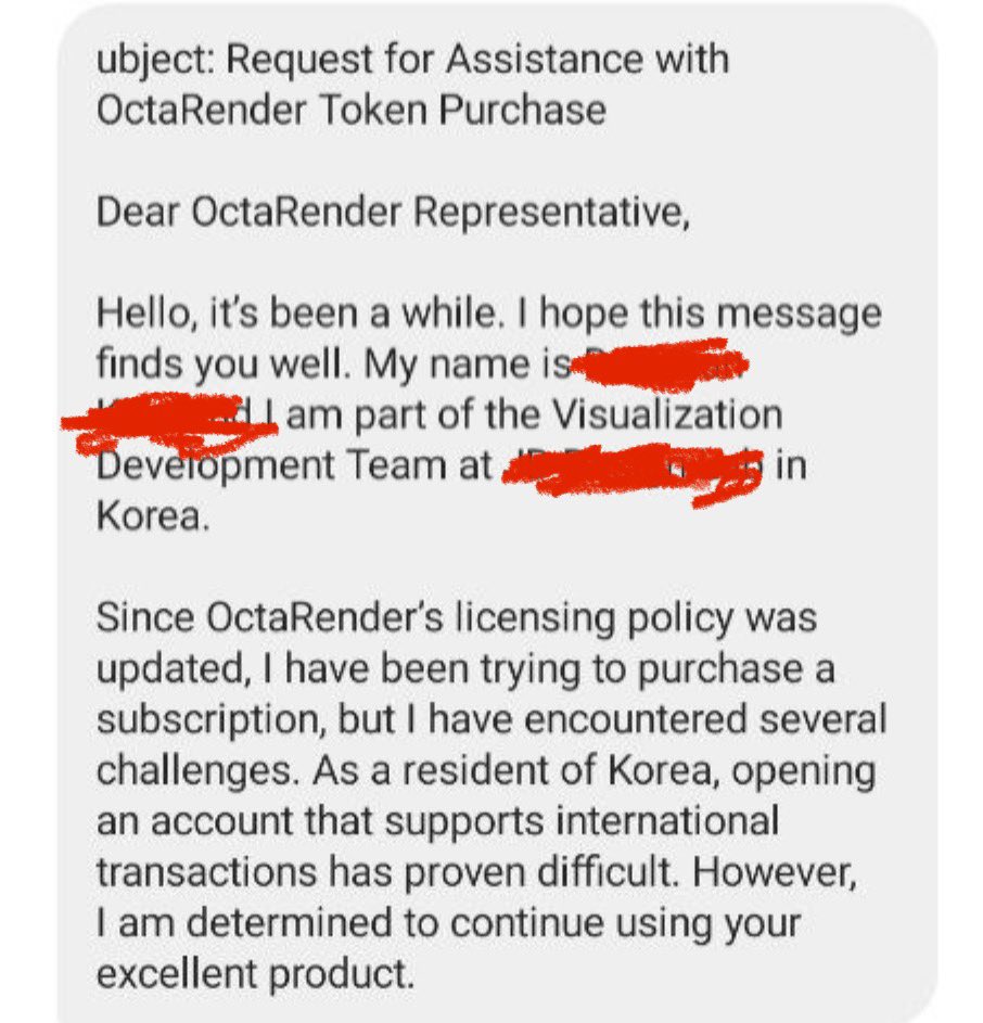 OctaTarik's tweet photo. Hey @Official_Upbit @BithumbOfficial @HuobiGlobal @Bybit_Official 

How about you do us a favour and list $OCTA. We have users from Korea who are trying to purchase OCTA for our rendering service.

We bring the tech and the users, deal? https://t.co/ahp5jmQFfr