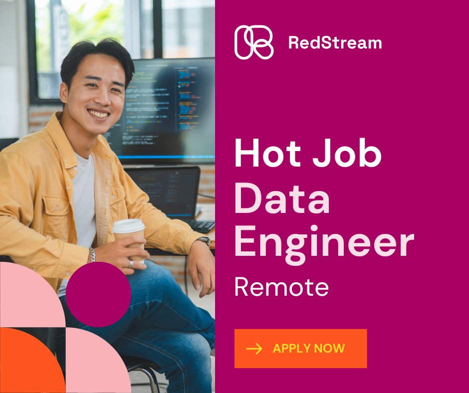RedStreamJobs's tweet image. RedStream Technology is seeking a Data Engineer, remote! Apply now and help us unlock the power of data! 📊 bit.ly/4gkBqVI 

#dataengineerjobs #bigdatajobs #datajobs #etl #datapipelines #clouddata #techcareers #dataengineering #analyticsjobs #datasolutions #pythonjobs