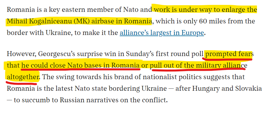 MikeBenzCyber's tweet photo. NATO is building the largest NATO military base in all of Europe in Romania, right on Romania's Black Sea coast pointing at Crimea, the crux point of contest in the Russia-Ukraine war.

NATO feared the man who won Romania's now-canceled election would cut or shut the base down. https://t.co/esiy9hSGvP