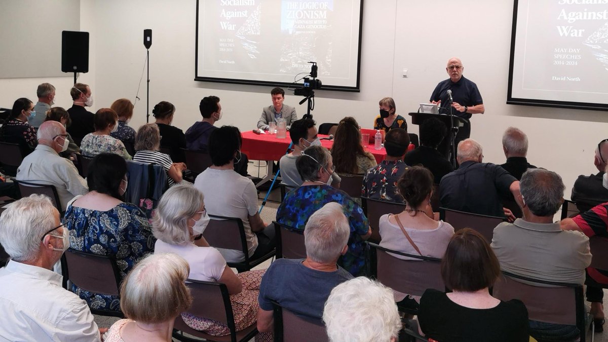 DavidNorthWSWS's tweet photo. I am grateful for the invitation extended by the Socialist Equality Party, the Australian section of the ICFI, to present during the past week my recently published books-Socialism Against War and The Logic of Zionism at meetings in Melbourne and Sydney.