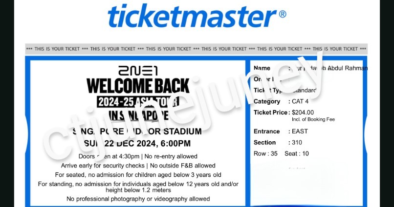 ctjunejuney's tweet photo. WTS 2NE1 CONCERT DAY 2 AT SINGAPORE
1xCAT4 sect 310 row35 seat10
RM800
LETGO COZ ALRDY GET TIX FOR 2NE1 IN KL
DM to nego.
#WTS
#LFB #2NE1 #2NE1INSINGAPORE
#2NE1WELCOMEBACK https://t.co/2HRkFUvIVU