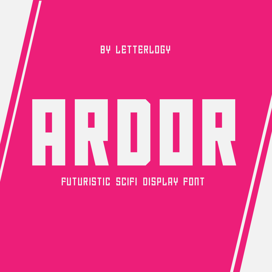 lukmanbp's tweet photo. Bring your designs into the futuristic sci-fi world with ARDOR.

The futuristic sci-fi square sans serif display font that combines the simplicity and precision of futuristic and modern design philosophy in its appearance.

PURCHASE LINK BELOW:

https://t.co/ye34BpB14K https://t.co/T9tckfELNJ