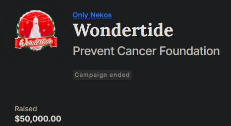 TheTotless's tweet photo. The main event was over. But community came together and pushed the last bit and we reached $50,000 for Charity.

Can't even begin to thank you all for everything you guys have done. I love all of you 💜 https://t.co/RJsvSzHTw3