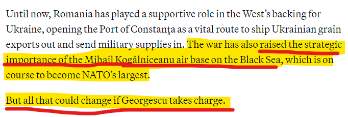 MikeBenzCyber's tweet photo. NATO is building the largest NATO military base in all of Europe in Romania, right on Romania's Black Sea coast pointing at Crimea, the crux point of contest in the Russia-Ukraine war.

NATO feared the man who won Romania's now-canceled election would cut or shut the base down. https://t.co/esiy9hSGvP