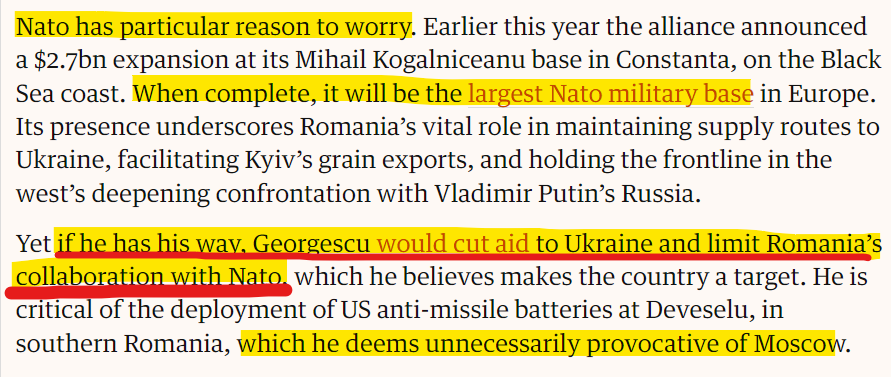 MikeBenzCyber's tweet photo. NATO is building the largest NATO military base in all of Europe in Romania, right on Romania's Black Sea coast pointing at Crimea, the crux point of contest in the Russia-Ukraine war.

NATO feared the man who won Romania's now-canceled election would cut or shut the base down. https://t.co/esiy9hSGvP