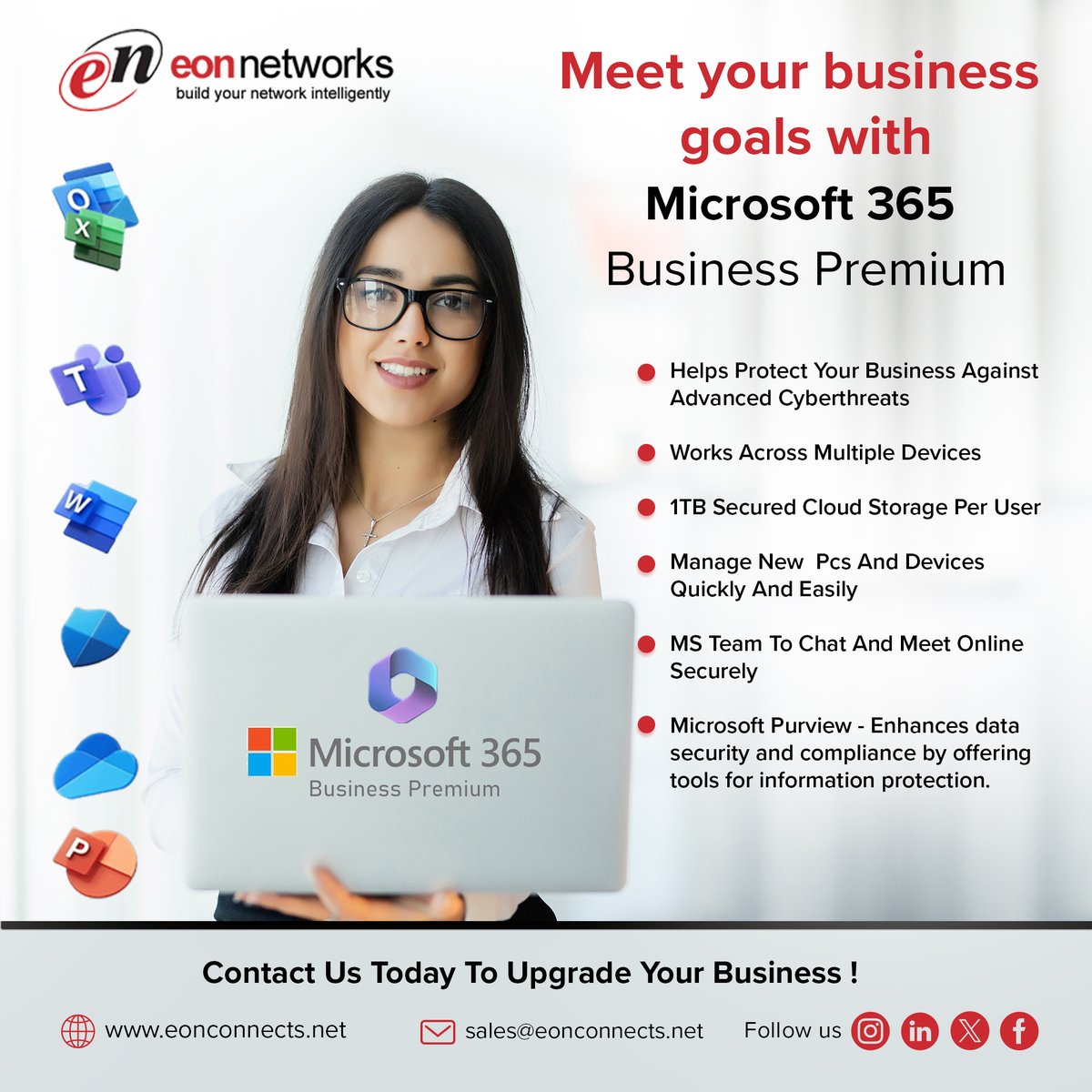 eonconnects's tweet photo. Safeguard Your Business &amp; Simplify IT management with One Solution - Microsoft 365 Business Premium.

To know more: https://t.co/zXiaquHEQz

#eonnetworks #microsoft365 #businesspremium #microsoftpartner #itservices #techinnovation #AI #SaaS #softwareapplication https://t.co/KPzYESQ7fo