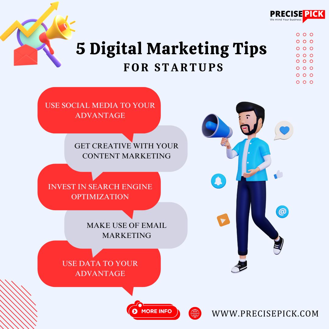 precise_pick's tweet image. 5 essential digital marketing tips to grow your startup:

• Leverage social media
• Be creative with content
• Invest in SEO and data analysing. 
• Use email marketing

Need help? Contact us: hari@precisepick.com | +91 8939419269

#StartupMarketing #DigitalTips #PrecisePick