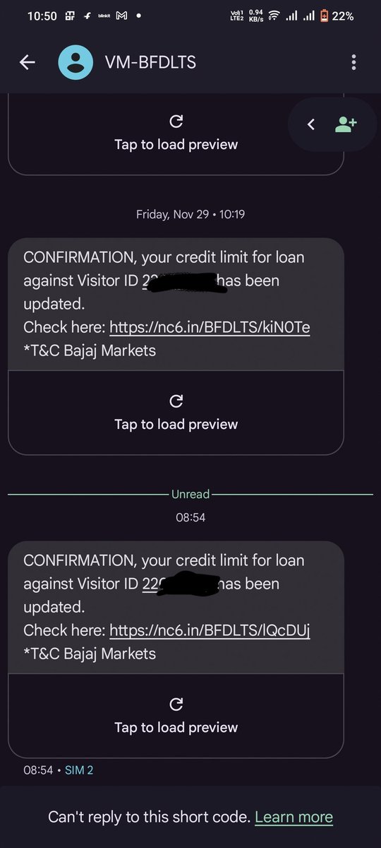 aestheticommune's tweet photo. @Bajaj_Finserv I never made any enquiry for a loan so stop spamming me with these messages. https://t.co/UQiXqFHCse