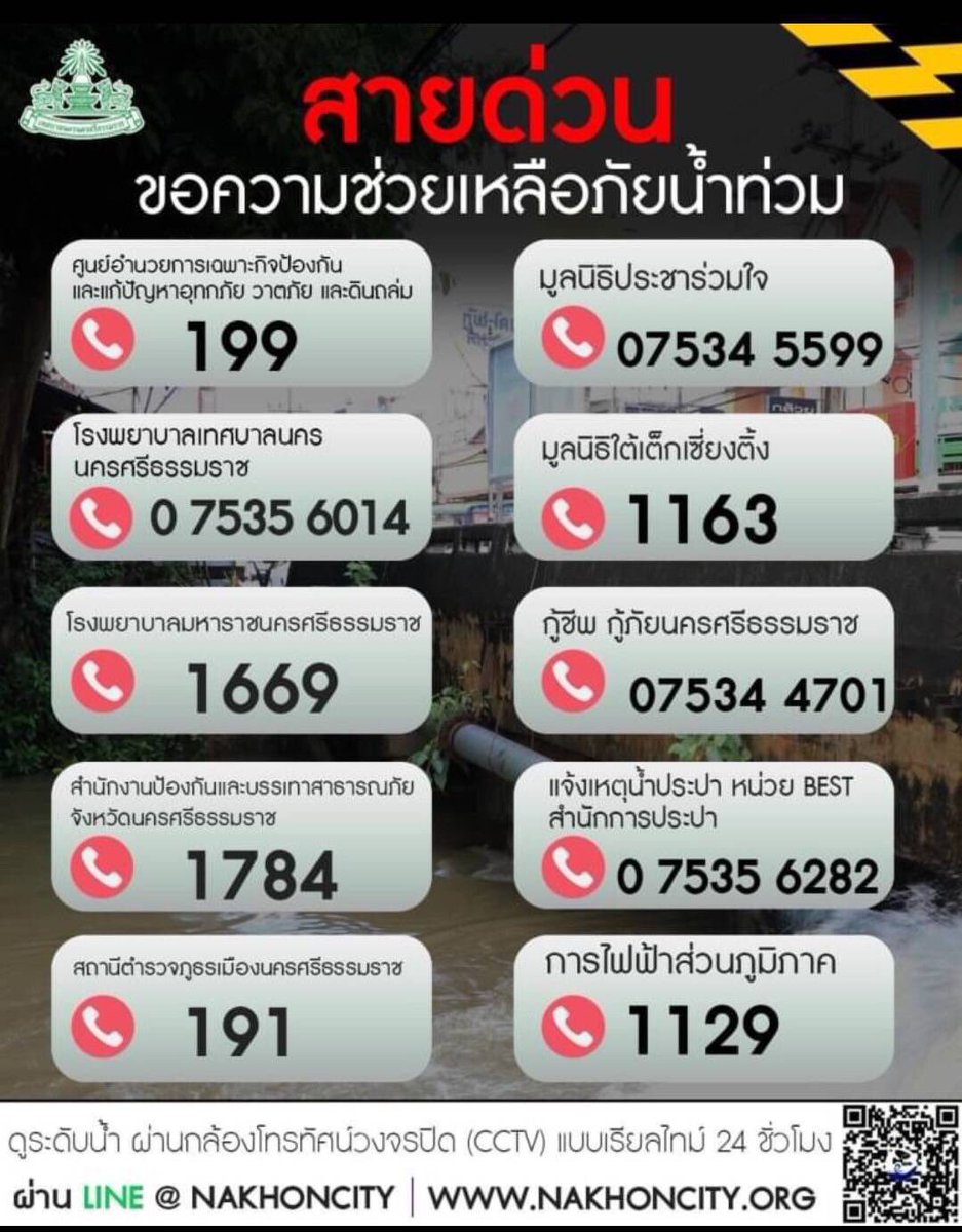 TLEOFFICIALTH's tweet photo. ‼️‼️‼️ ฝากทุกคนช่วยกันรีทวิต ช่อง��างช่วยเหลือต่าง ๆ สำหรับ #น้ำท่วมภาคใต้ และช่วยกันกระจายข่าวกันออกไป สถานการณ์ตอนนี้ในหลายพื้นที่น้ำท่วมเยอะเลยค่ะ ขอส่งกำลังใจให้ผู้ประสบภัยทุกคนด้วยนะคะ 💚🙏🏻

#น้ำท่วม #น้ำท่วมนครศรีธรรมราช
#น้ำท่วมสุราษฎร์ธานี #น้ำท่วมชุมพร https://t.co/L50FXMxN2v