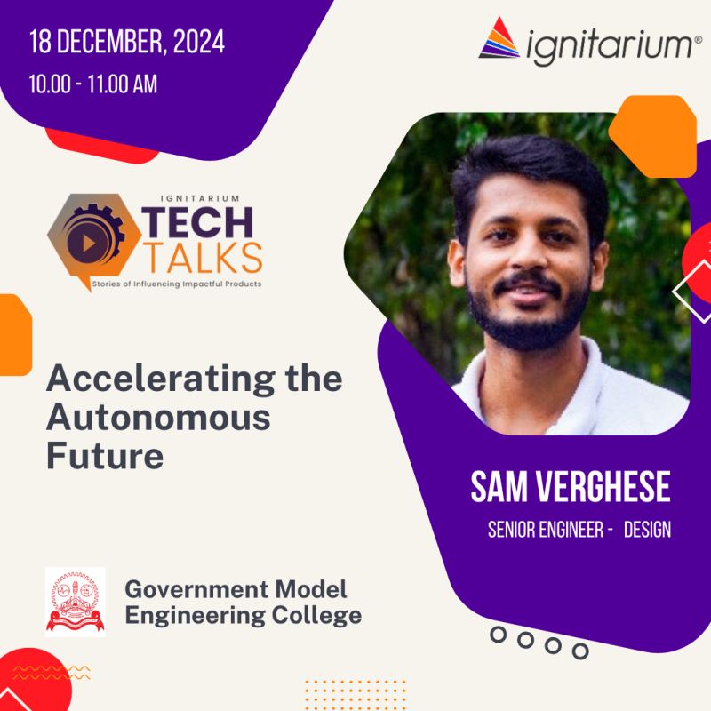 ignitarium's tweet image. 🎯 Our Senior Design engineer Sam Verghese is taking a live session to students on the role of GPUs, CPUs and TPUs (Tensor Processing Units) in Accelerating an Autonomous Future at Model Engineering College at 10 AM tomorrow! 
#ignitariumtechtalks #sparkon #techtalk