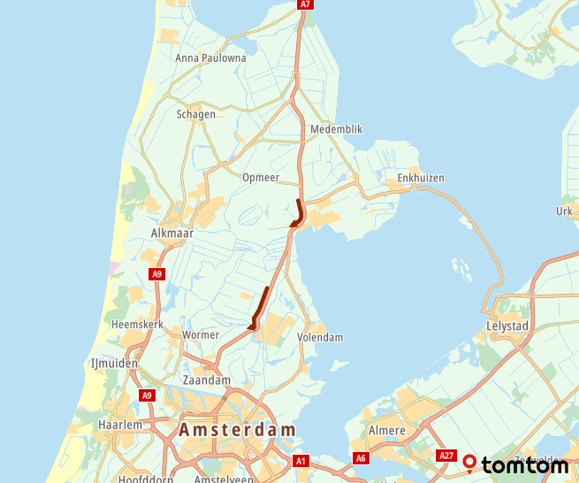 Ongeluk en pechgeval op A7 veroorzaken vertraging