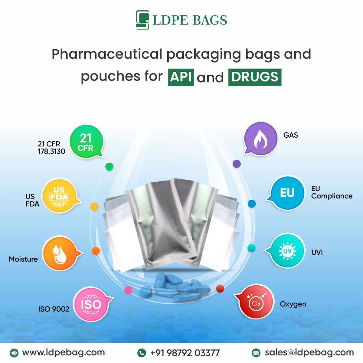 SorbchemIndia's tweet image. website:- ldpebag.com/pharma-grade-b…

Pharma-grade bags are revolutionizing pharmaceutical packaging! These moisture-free, odorless, and non-toxic bags ensure the safe delivery of your medicines and drugs by protecting them from moisture and humidity.

#LDPEbags #TLAbags #API #bags