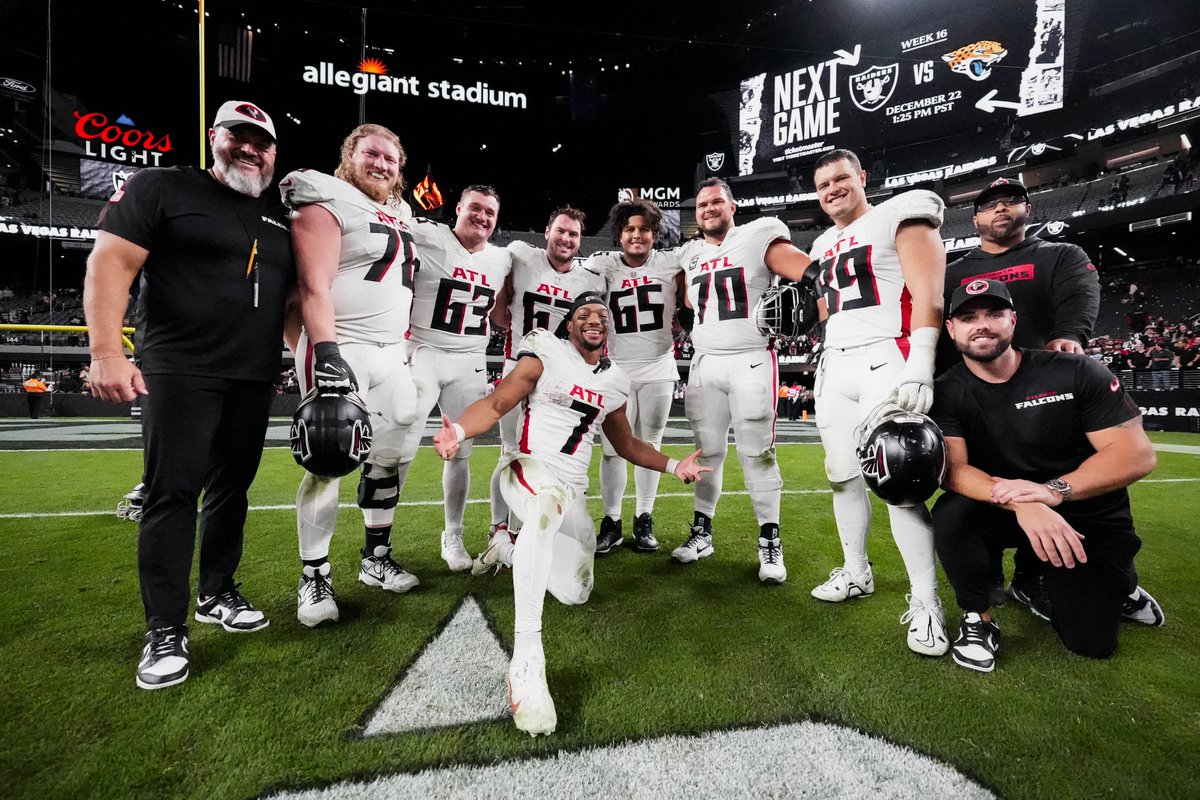 On a night the Falcons felt compelled to lean on the run game, Bijan Robinson had a record day — surpassing 1,000 rushing yards on the season and joining Julio Jones as a Falcons' leader in scrimmage yards. 

"This is a team achievement." 

🔗 MORE: atlfal.co.nz/3DtfdG6