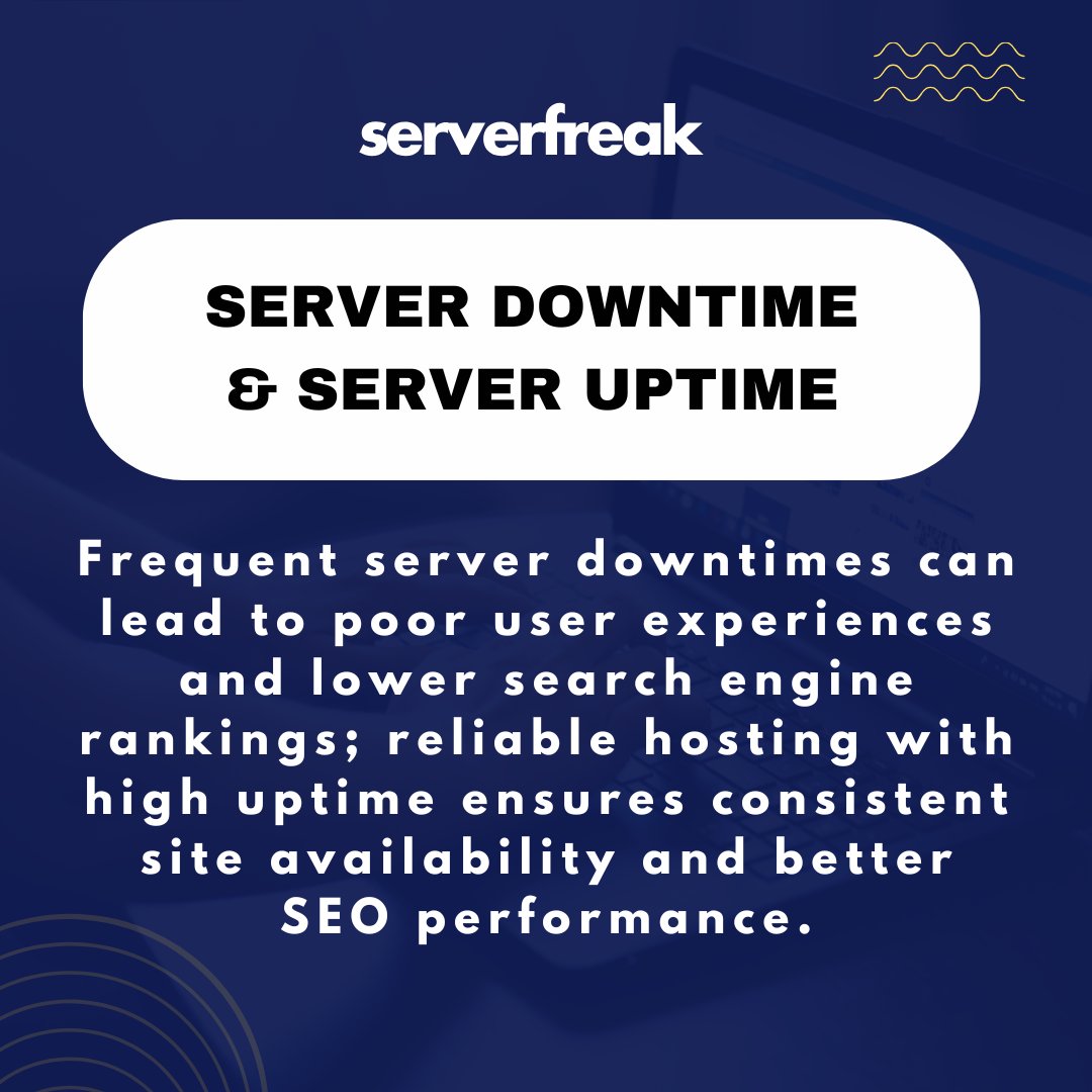 ServerFreak's tweet photo. Server downtime, uptime, and website loading speed can significantly affect your website's SEO. https://t.co/OpPhmmW29P