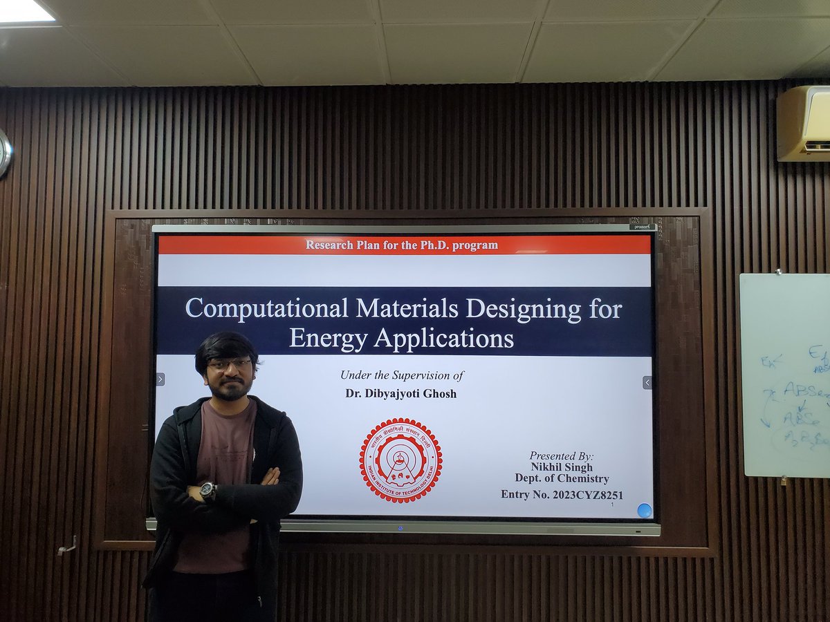 dibyajyoti1988's tweet photo. Congratulations to @nikyadav002 for passing his comprehensive exam with flying colors. Exciting journey ahead Nikhil. @CDFM_IITD  Thanks to Prof. Paria, @sajeshpthomas, and Prof. Karra to be there in SRC committee. @iitdelhi @Chemistry_iitd https://t.co/nvBBGNnIjn