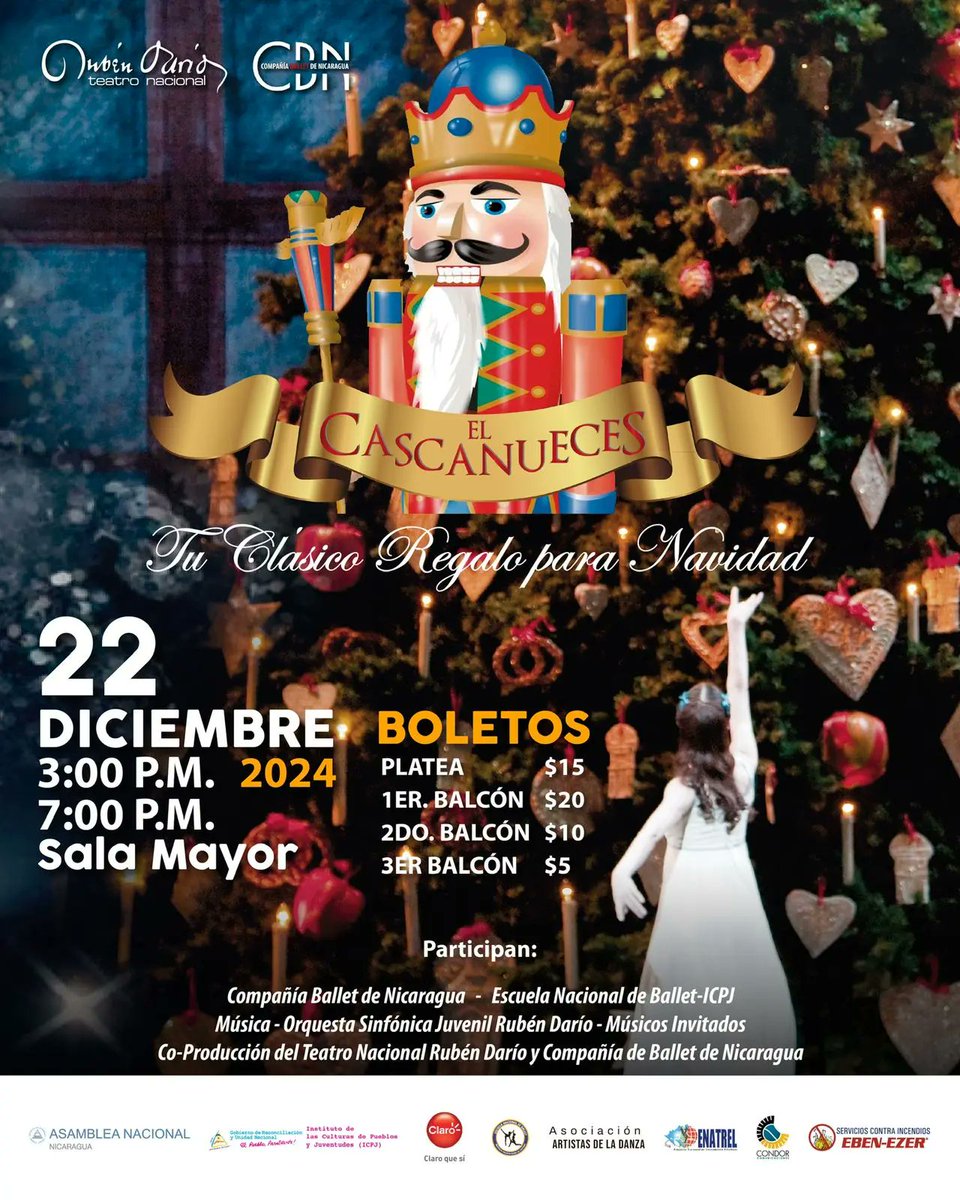 Boletos disponibles en Taquilla del Teatro