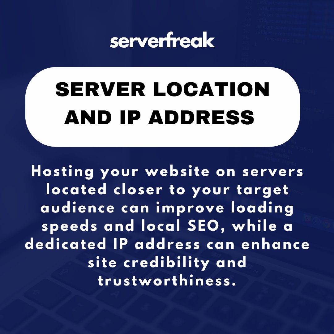 ServerFreak's tweet photo. Additionally, server location, IP address, security, SSL certificates, scalability, and available resources also play a crucial role in determining your website's SEO ranking. https://t.co/KChJGc1PIH