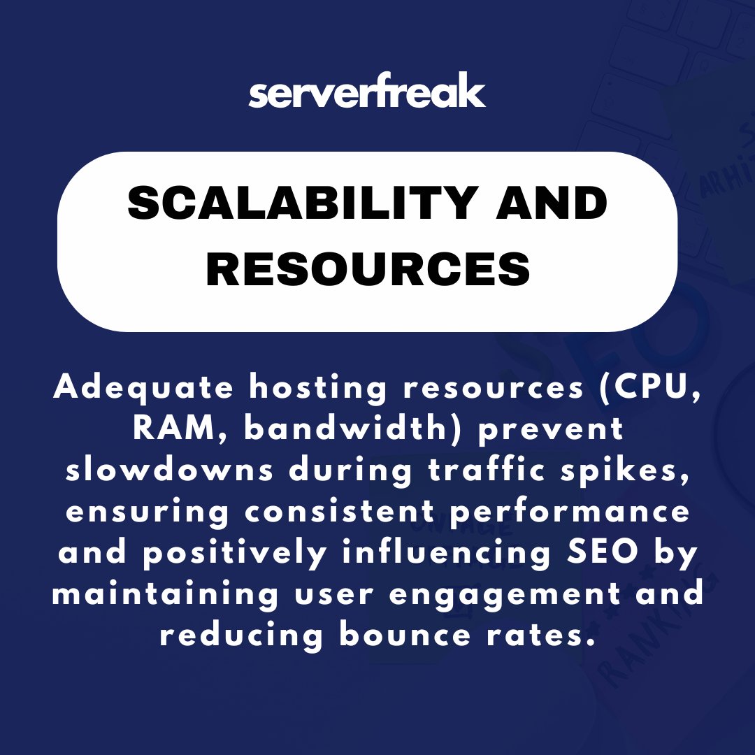ServerFreak's tweet photo. Additionally, server location, IP address, security, SSL certificates, scalability, and available resources also play a crucial role in determining your website's SEO ranking. https://t.co/KChJGc1PIH