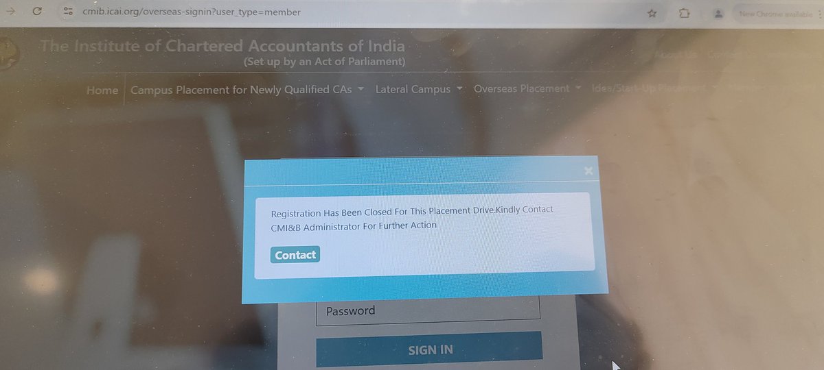 uridentifier's tweet photo. @kdhiraj123 Thanks for the updates!
You mentioned that registration is starting from December 16th, but the portal says registrations are "closed". 
(Attached screenshot)
Could you please provide some clarity on this? https://t.co/D7yLRB3BK3