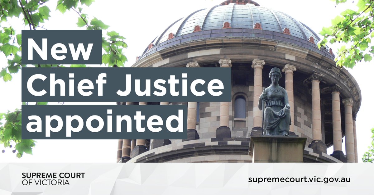 SCVSupremeCourt's tweet photo. The Attorney-General has announced that Justice Richard Niall will be the next Chief Justice of the Supreme Court of Victoria. 

Read more https://t.co/XSZj3jKuMm #auslaw @VicParliament https://t.co/666NGirevG