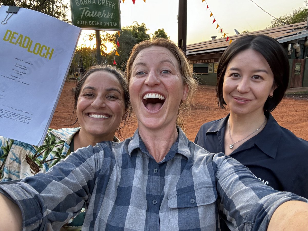 PrimeVideoAUNZ's tweet photo. That’s a wrap on Season 2 of Deadloch 🎬
#MadeleineSami #KateBox #NinaOyama #KateMclennan #KateMcCarthy https://t.co/c4eYmhLIjh