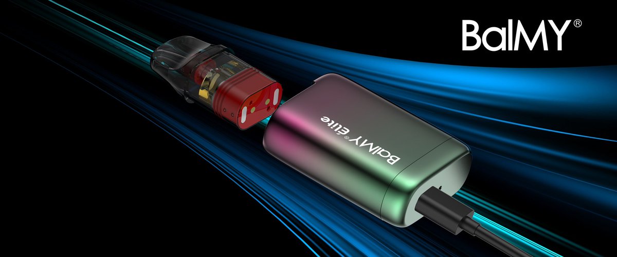 BalMY ELITE 
👉800mAh, 2ML
👉TPD Compliant
👉1.2Ω Mesh coil
👉Prefilled&amp;Refillable Pod
👉0%2%3%5%Nicsalt
👉Rechargeable type-c
👉Small size, Big cloud 
👉WhatsApp:+8613554807413