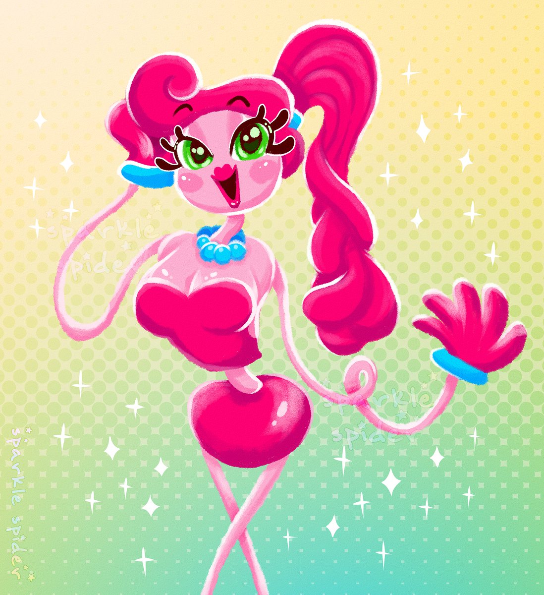 sparkle_spider's tweet photo. Mommy Long Legs! 💖 I thought she has a pretty fun design &amp; I liked the in-game posters with her. :D

#art #digitalart #illustration #artwork #drawing #fanart #mommylonglegs #poppyplaytime #lineless https://t.co/D59qxTbC2J