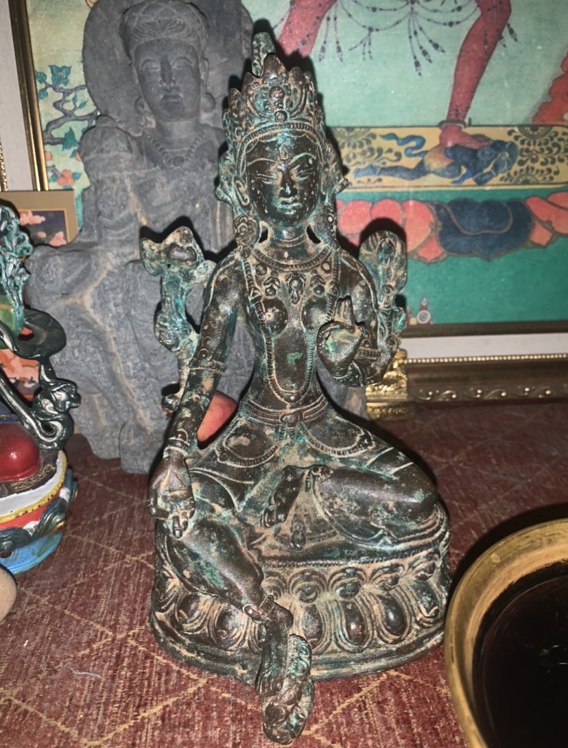 OfDakinis's tweet photo. Exceptionally blessed 10th-13th century Green Tara statue excavated from Gilgit-Baltistan. https://t.co/WY4NZRCb13