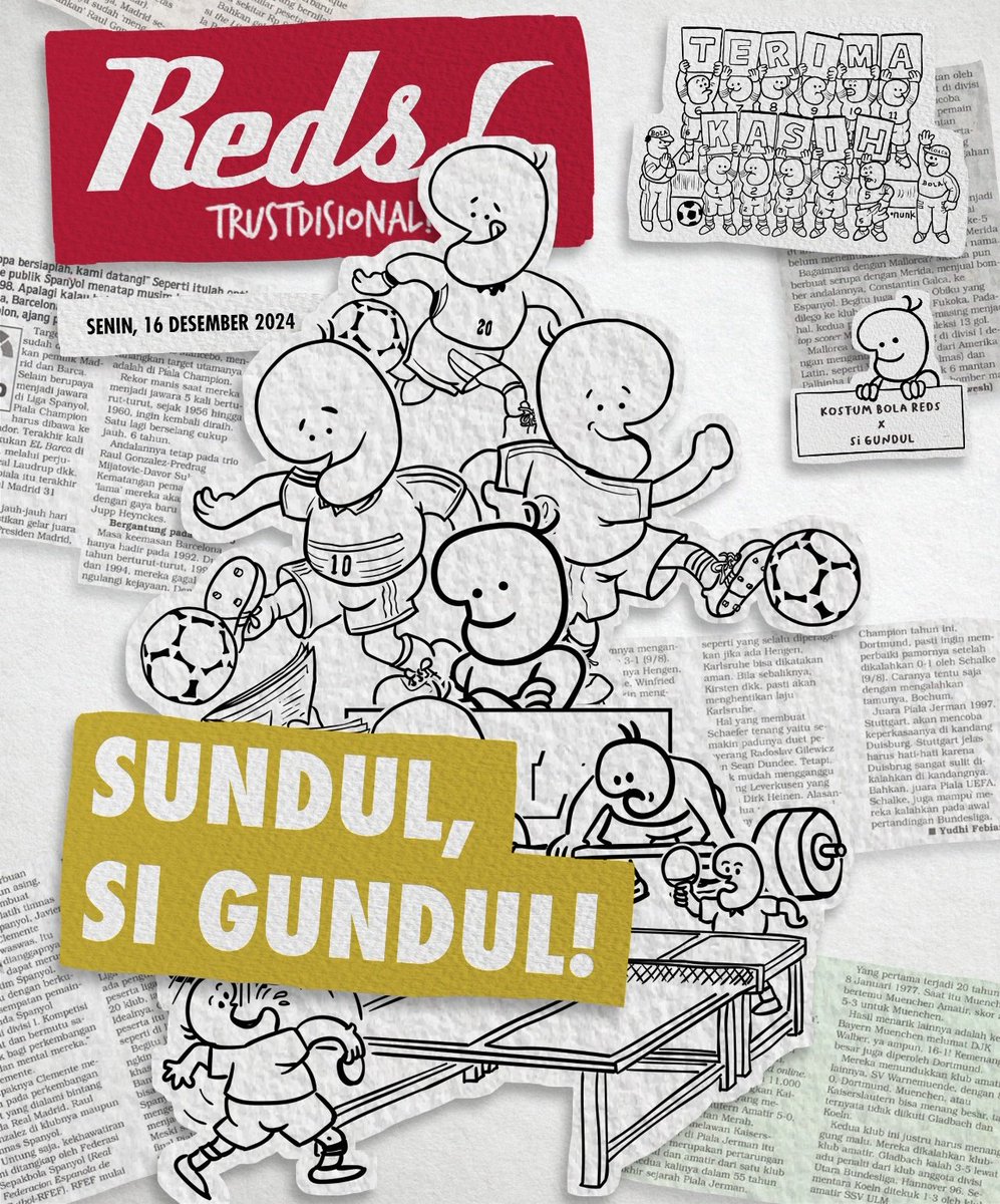 Redswm's tweet image. Sundul Si Gundul

Reds x Si Gundul

Nostalgia Ikon Tabloid Bola

#trustdisional #sundulsigundul