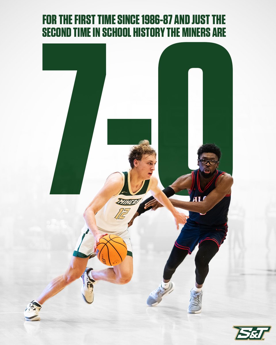 S&T Men's Basketball (@miners_mbb) on Twitter photo The Miners have opened their season 7-0 for just the second time in school history!
Fun fact: Head Coach Bill Walker has been present for both 7-0 starts. He was a senior and the Miners' starting guard in the 1986-87 season.
#minerpride
<a href="/smcollegehoops/">Small College Basketball</a>
<a href="/GreatLakesHoops/">Midwest Region Div II Mens Basketball</a> The Miners have opened their season 7-0 for just the second time in school history!
Fun fact: Head Coach Bill Walker has been present for both 7-0 starts. He was a senior and the Miners' starting guard in the 1986-87 season.
#minerpride
<a href="/smcollegehoops/">Small College Basketball</a>
<a href="/GreatLakesHoops/">Midwest Region Div II Mens Basketball</a>