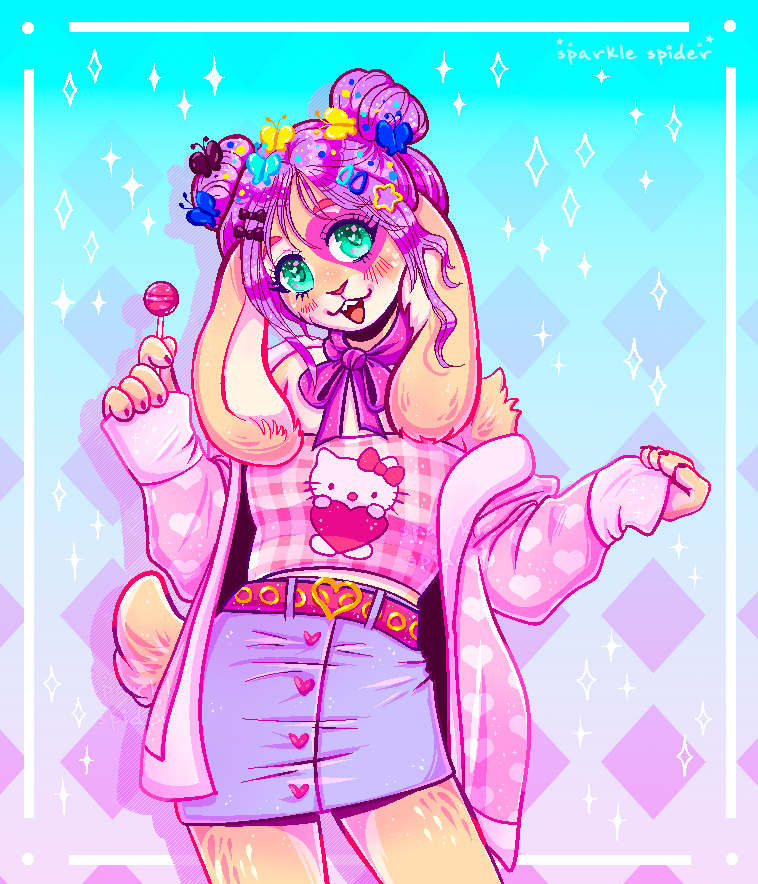 sparkle_spider's tweet photo. A very colorful and playful bun! 🐇🍭

#furry #furryart #furryartwork #kemono #kemonoart #kemonoartwork #illustration #drawing #art #artwork #pixel #cute #animeart #originalcharacterart #oc #anthro #anthroart #rkgk #bunny #rabbit https://t.co/oFWEFzjgbl