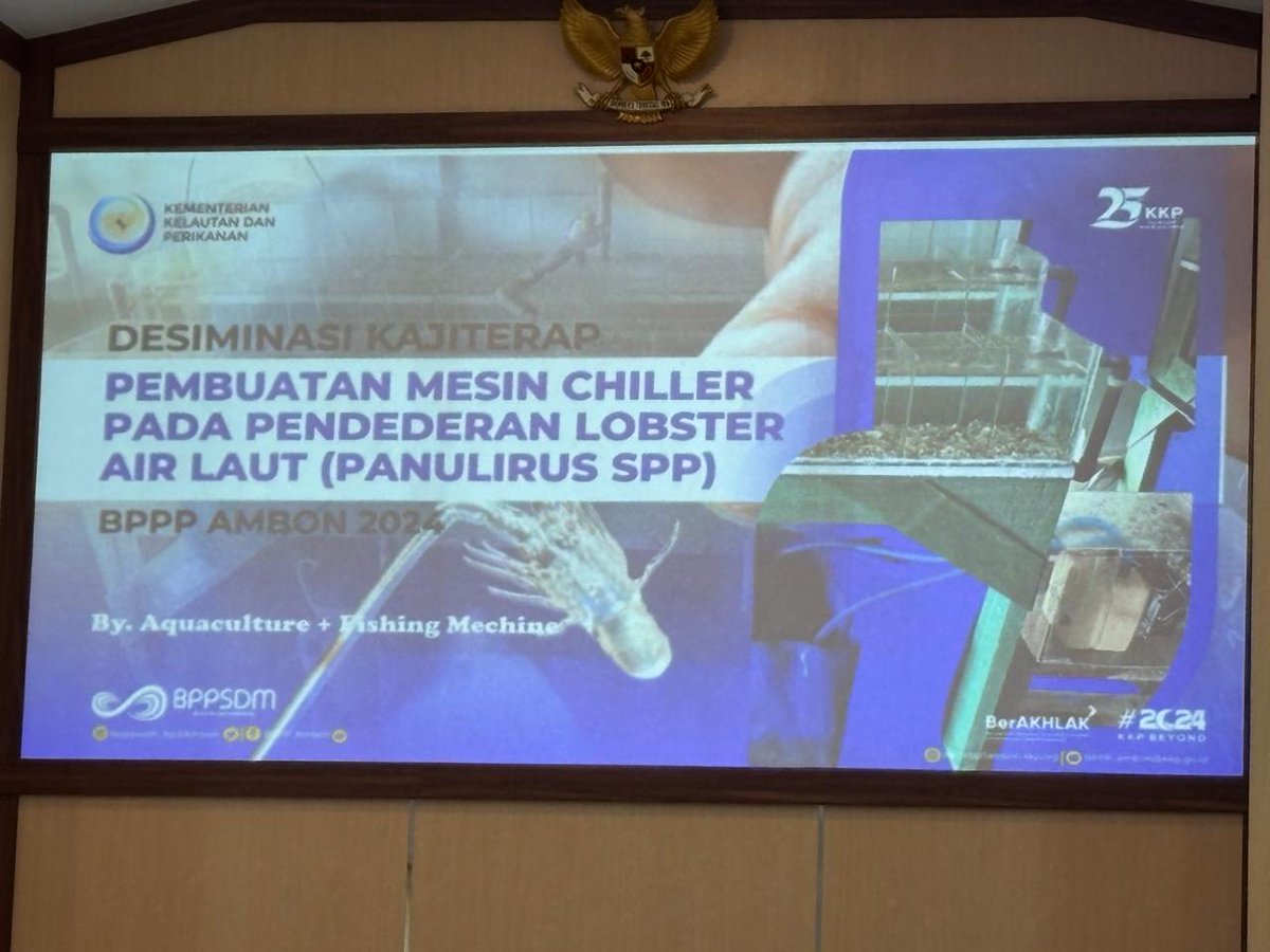 BerhituRicky's tweet photo. Senin, (16/12), Ricky_B, Luhkan Kota Ambon, mengikuti seminar kajiterap bidang Pembuatan Mesin Chiller, dibuka oleh Kepala Pusat Pelatihan BPPSDM KP,  #2024KKPBeyond #EkonomiBiru #BPPSDMINFINITY #GiatLuhkanSatminkalAmbon #KotaAmbon #luhlapor @bp3ambon https://t.co/1wN2YVhc1C